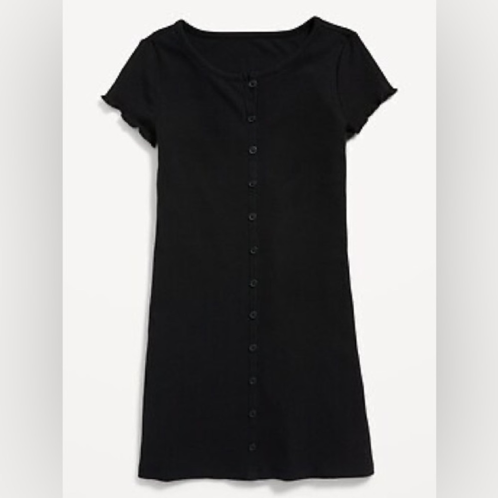 Old Navy Black Ribbed Girls Dress Size S (6-7)